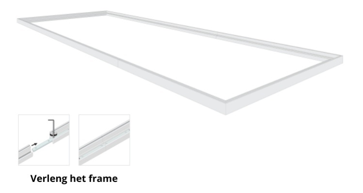 Eindeloze formaten verlichte textielframes