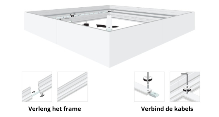 Eindeloze formaten 120mm led textielframe